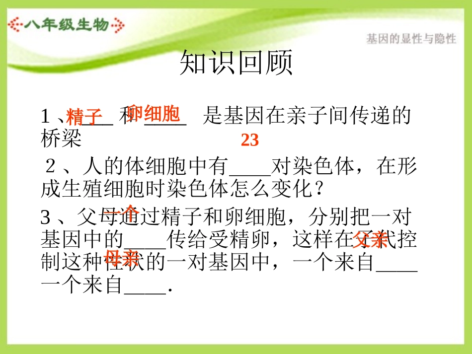 第三节基因的显性和隐性1_第1页