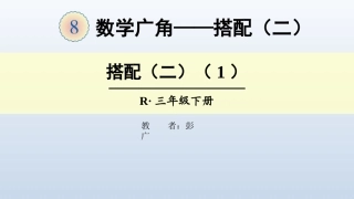 人教2011版小学数学三年级搭配(二)1