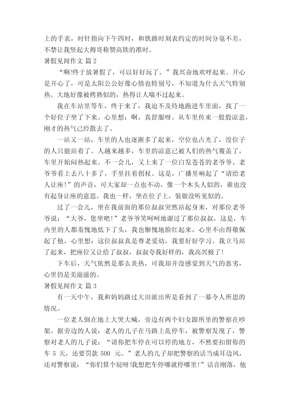 【精品】暑假见闻作文8篇 _第2页