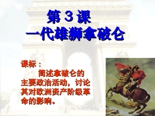 活动课三-我看拿破仑