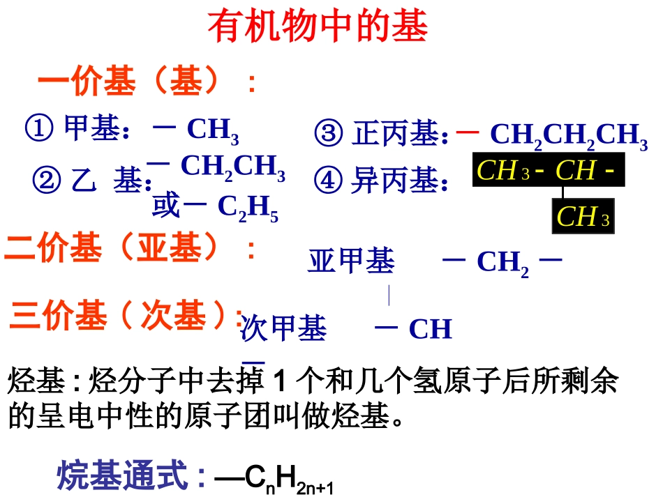 第二单元有机化合物的分类和命名-(2)_第3页