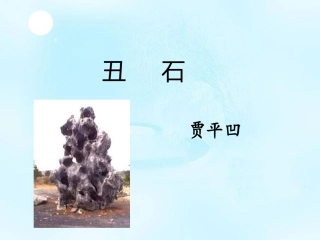 《丑石》课件2