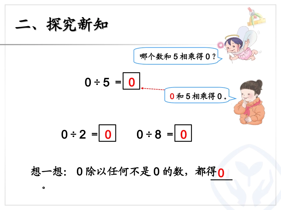 人教2011版小学数学三年级关于0的除法_第3页