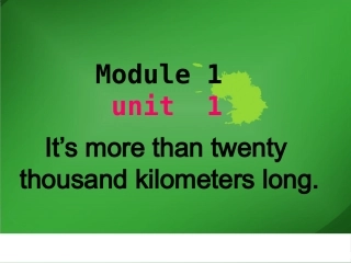Unit1It'smorethantwentythousandkilometreslong.