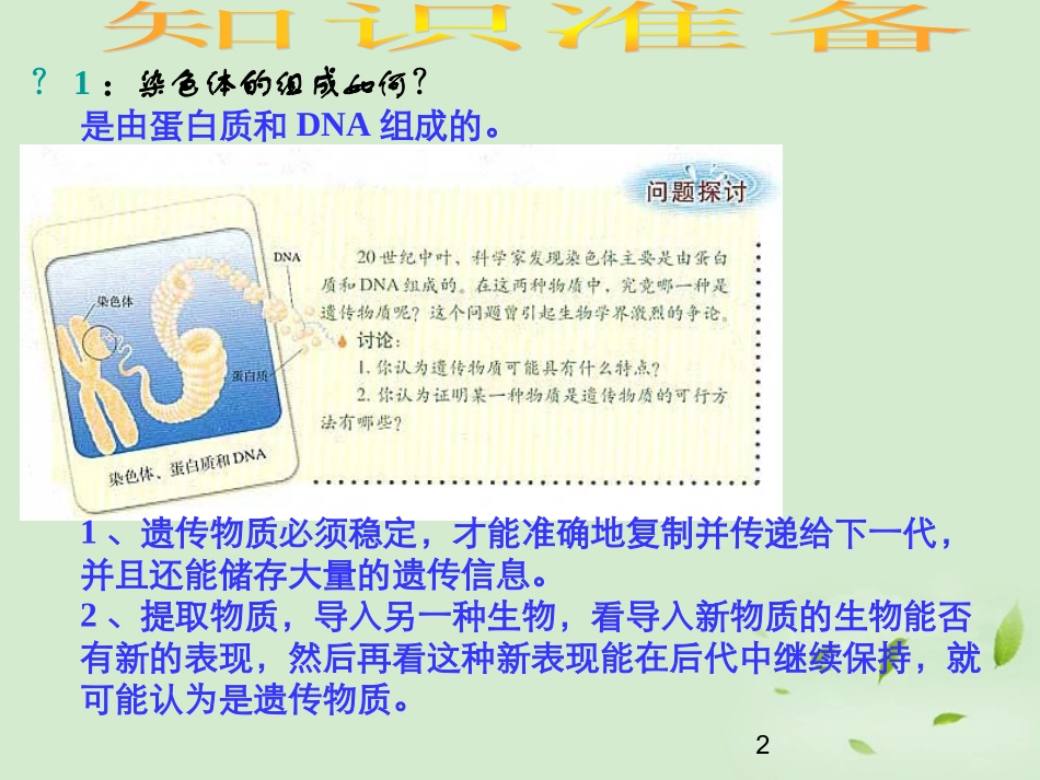 高中生物-3.1《DNA是主要的遗传物质》课件-新人教版必修2-_第2页