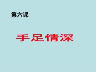 第六课手足情深
