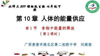 第1节食物中能量的释放