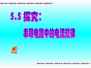 探究串联电路中的电流规律