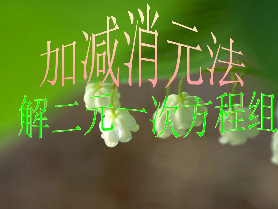 8.2消元--解二元一次方程组(第2课时)_第1页