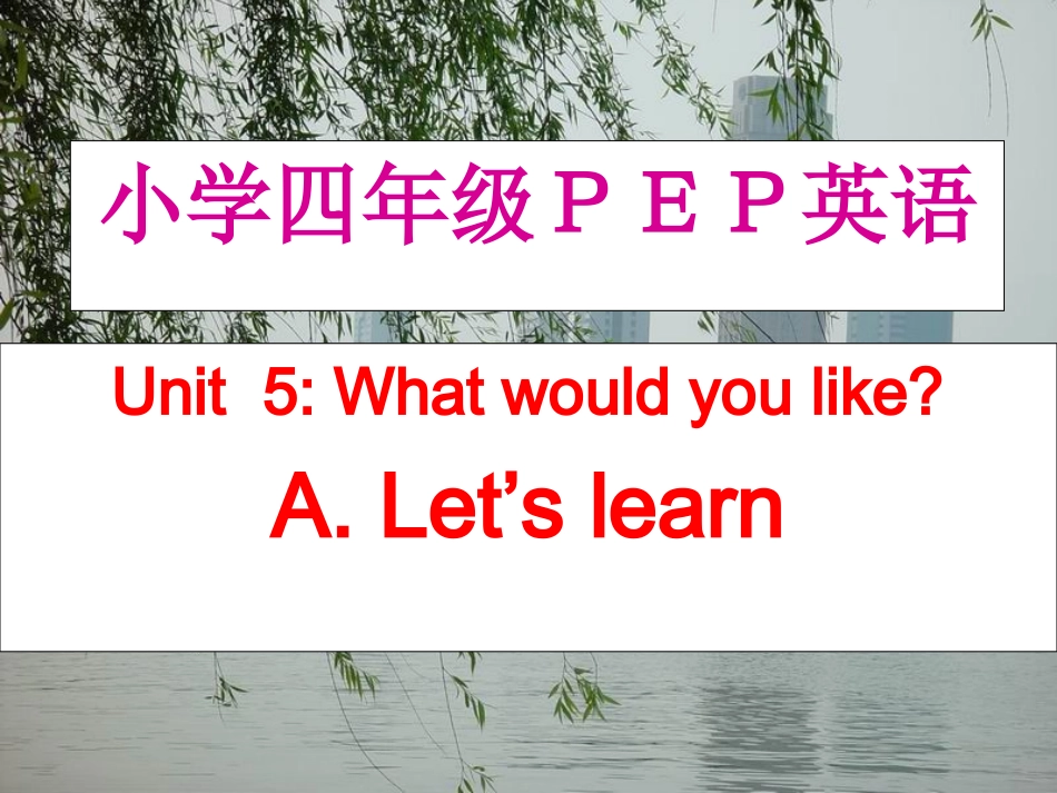 小学英语课件What-would-you-like_第1页
