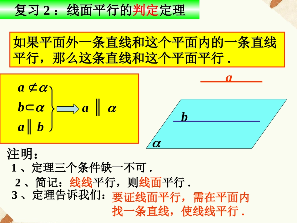 《2.2.3直线与平面平行的性质》课件3_第3页