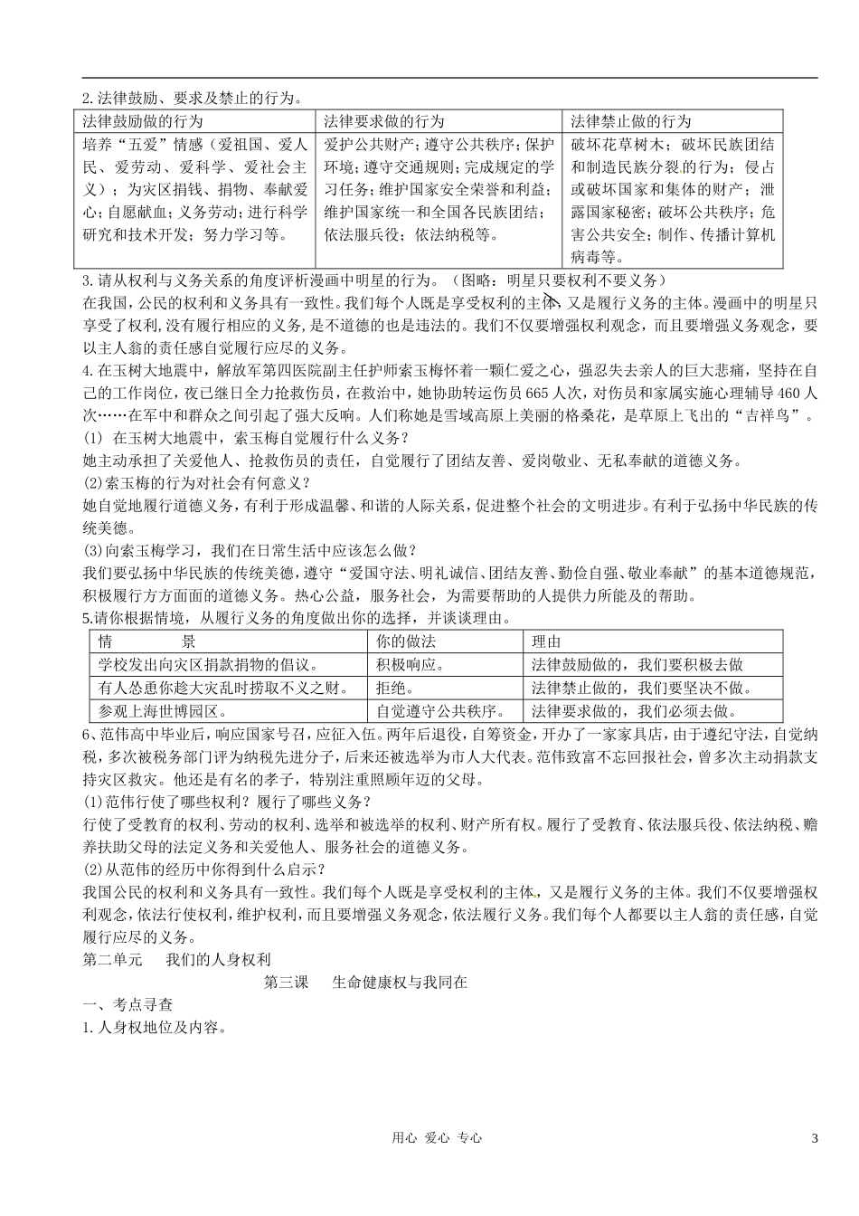 福建省宁化城东中学八年级政治下学期期末复习提纲_第3页