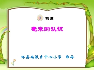 人教2011版小学数学三年级毫米的认识课件-(2)