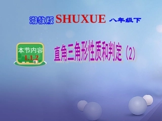 1.2直角三角形的性质和判定(Ⅱ)-(2)