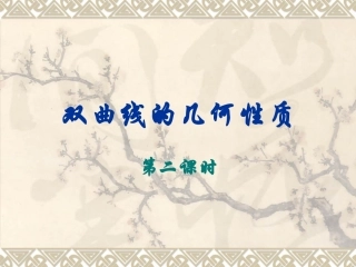 双曲线的几何性质2