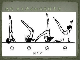 经单肩后滚翻成跪撑平衡