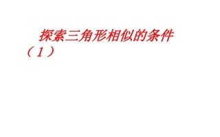 利用边角的关系判定三角形相似