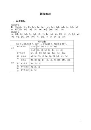 48个国际音标完整