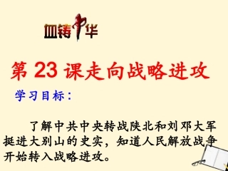 八年级历史上册-5.23《走向战略进攻》课件-北师大版