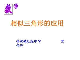 3.5相似三角形的应用