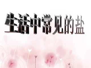 课题1-生活中常见的盐