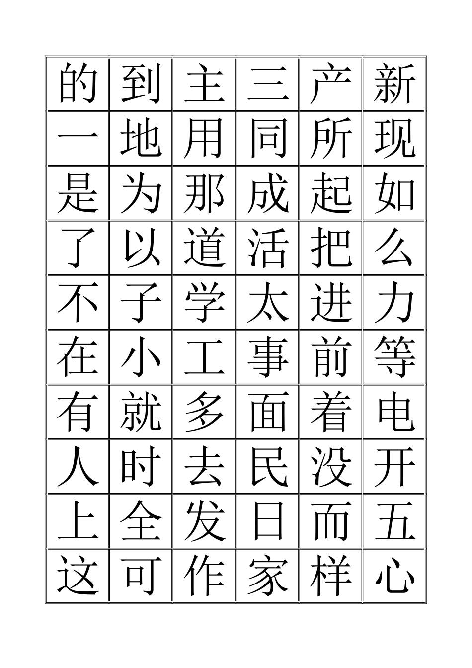 3000汉字识字表完整_第1页