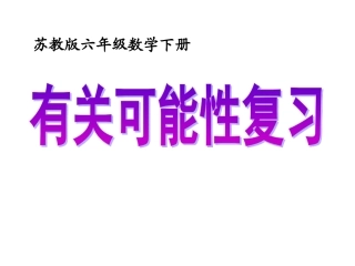 总复习有关可能性