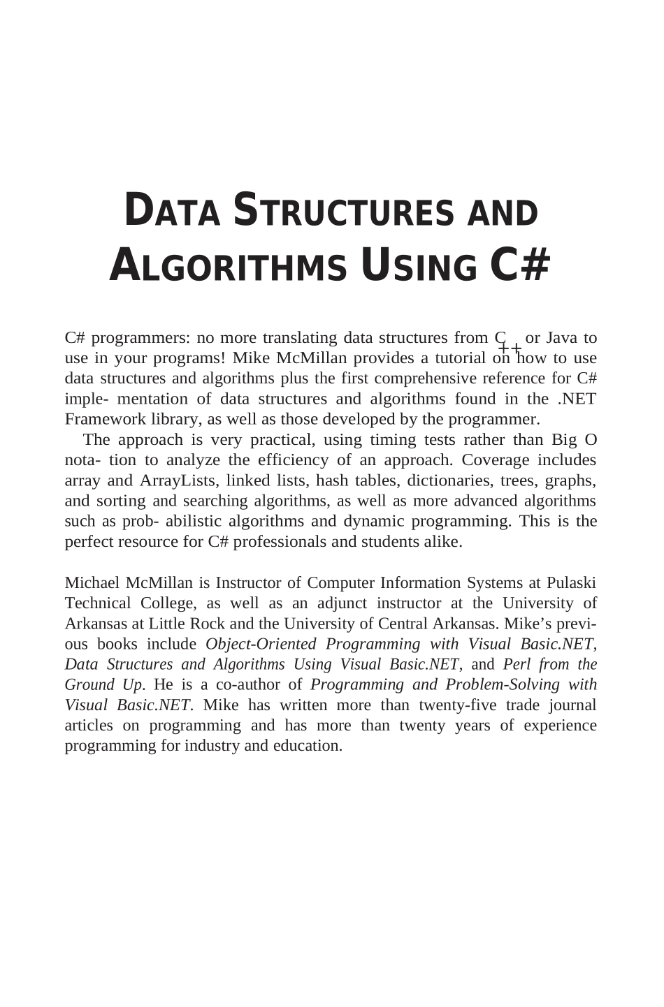 DATA STRUCTURES AND ALGORITHMS USING C#原版完整文件_第1页