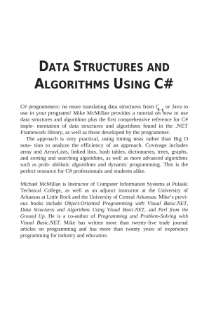 DATA STRUCTURES AND ALGORITHMS USING C#原版完整文件