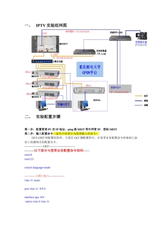 OLT+1号ont-IPTV配置完整版