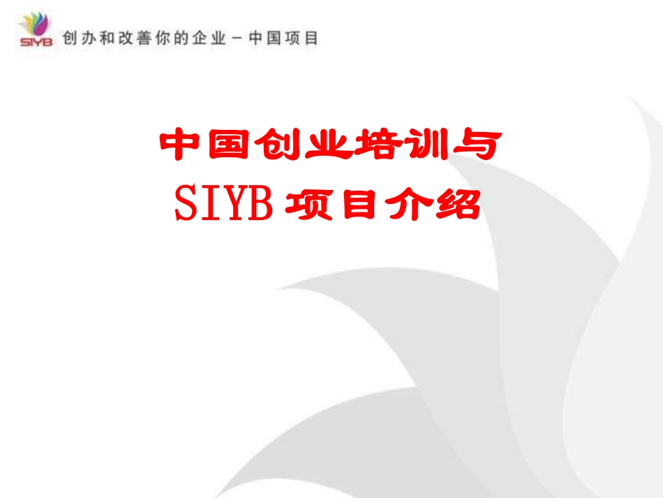 SYB创业培训全课件_第1页