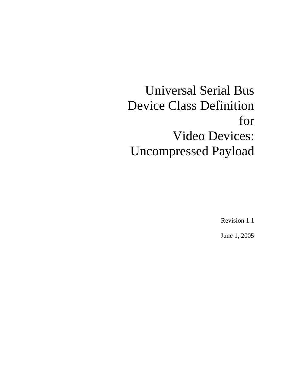 USB_Video_Payload_Uncompressed_1.1原版完整文件_第1页