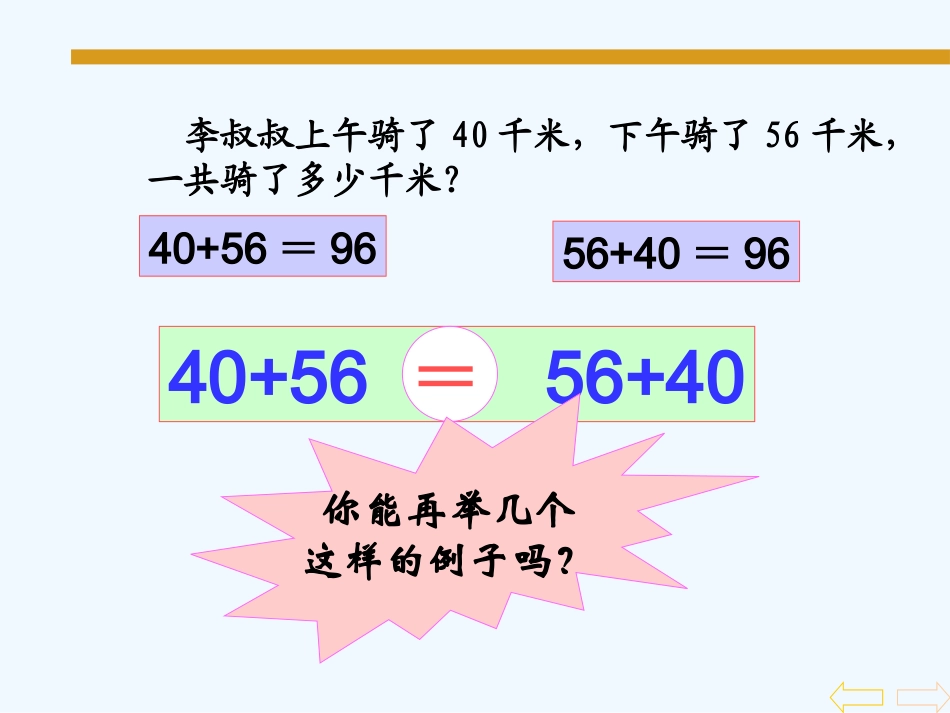 小学数学北师大2011课标版四年级《加法交换律》教学设计ppt_第3页