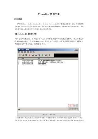 WINRADIUS使用手册