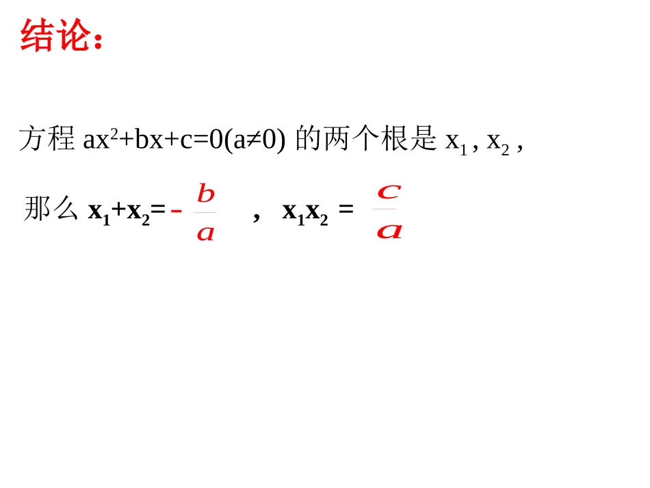 1.3一元二次方程的根与系数的关系_第3页