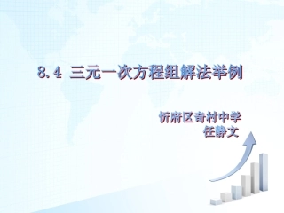 三元一次方程组的解法2-(3)