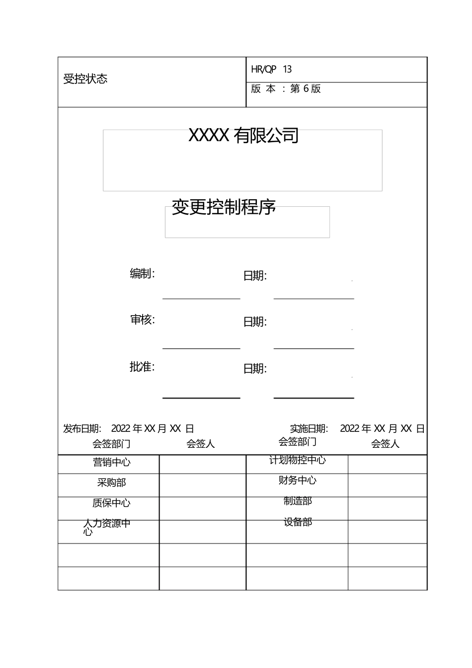 变更控制程序(包含永久变更、临时变更)_第1页