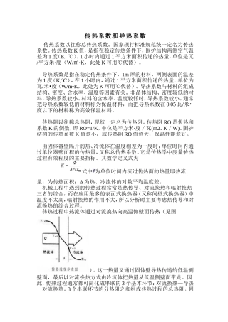 传热系数和导热系数