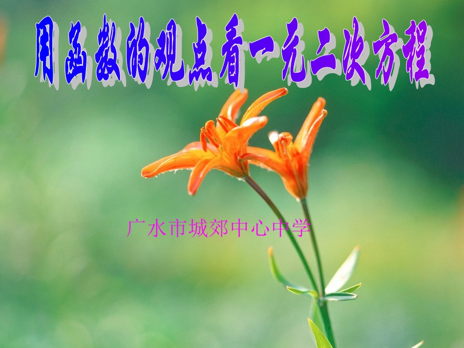 用函数观点看一元二次方程2_第1页