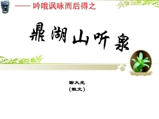 一鼎湖山听泉