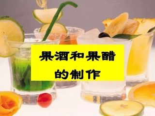 边做边学水果的发酵加工-果汁发酵制作果酒和果醋