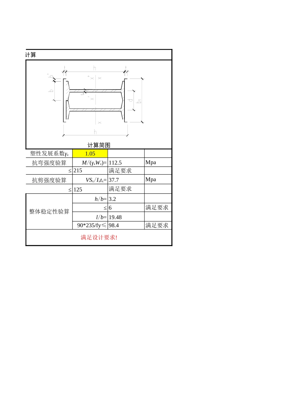 钢腰梁计算(可编辑-含型钢截面参数表)_第2页