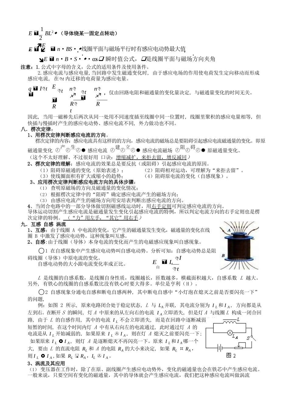 高中物理选修3-2知识清单_第3页