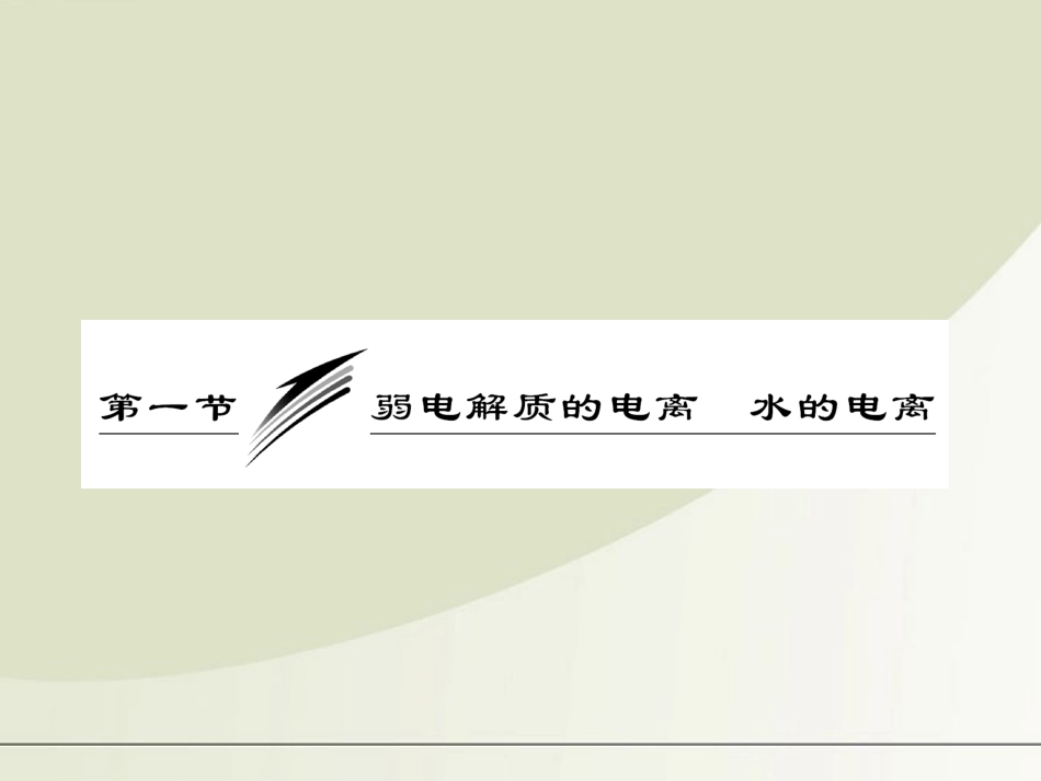 【三维设计】2012年高考化学一轮复习-第八章第一节-弱电解质的电离--水的电离课件-新人教版_第2页
