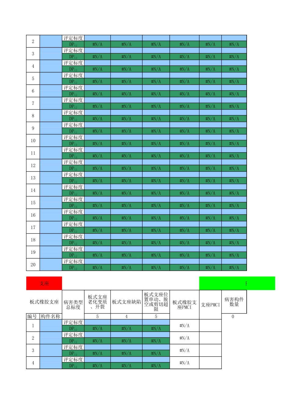 公路桥梁技术状况评定标准(JTGT-H21-2011)分层综合评定自动计算评分表—梁式桥_第2页