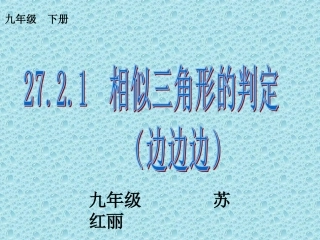 利用边的关系判定三角形相似-(2)