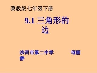 9.1三角形的边