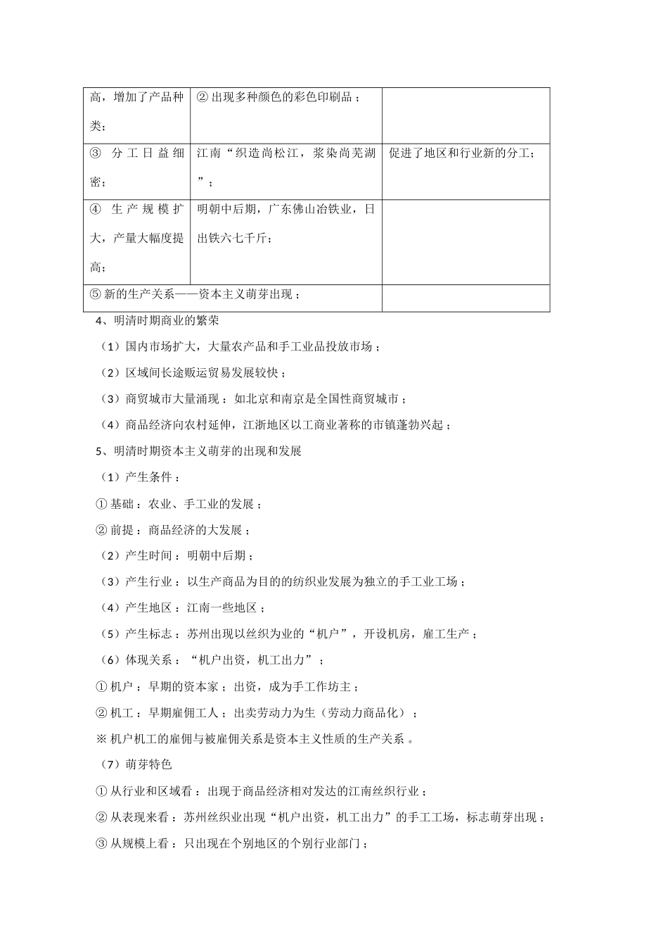 高考历史旧人教一轮复习明清（3）：明清时期社会经济的发展_第3页