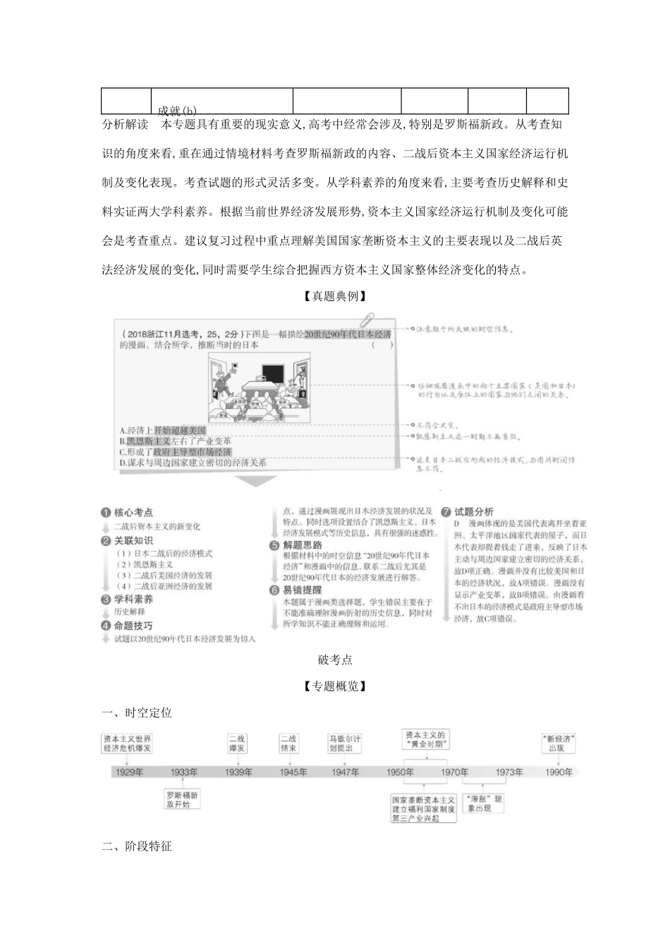 （浙江专版 ）高考历史一轮总复习 专题十六 罗斯福新政与当代资本主义教师用书（含解析）-人教版高三全册历史试题_第2页