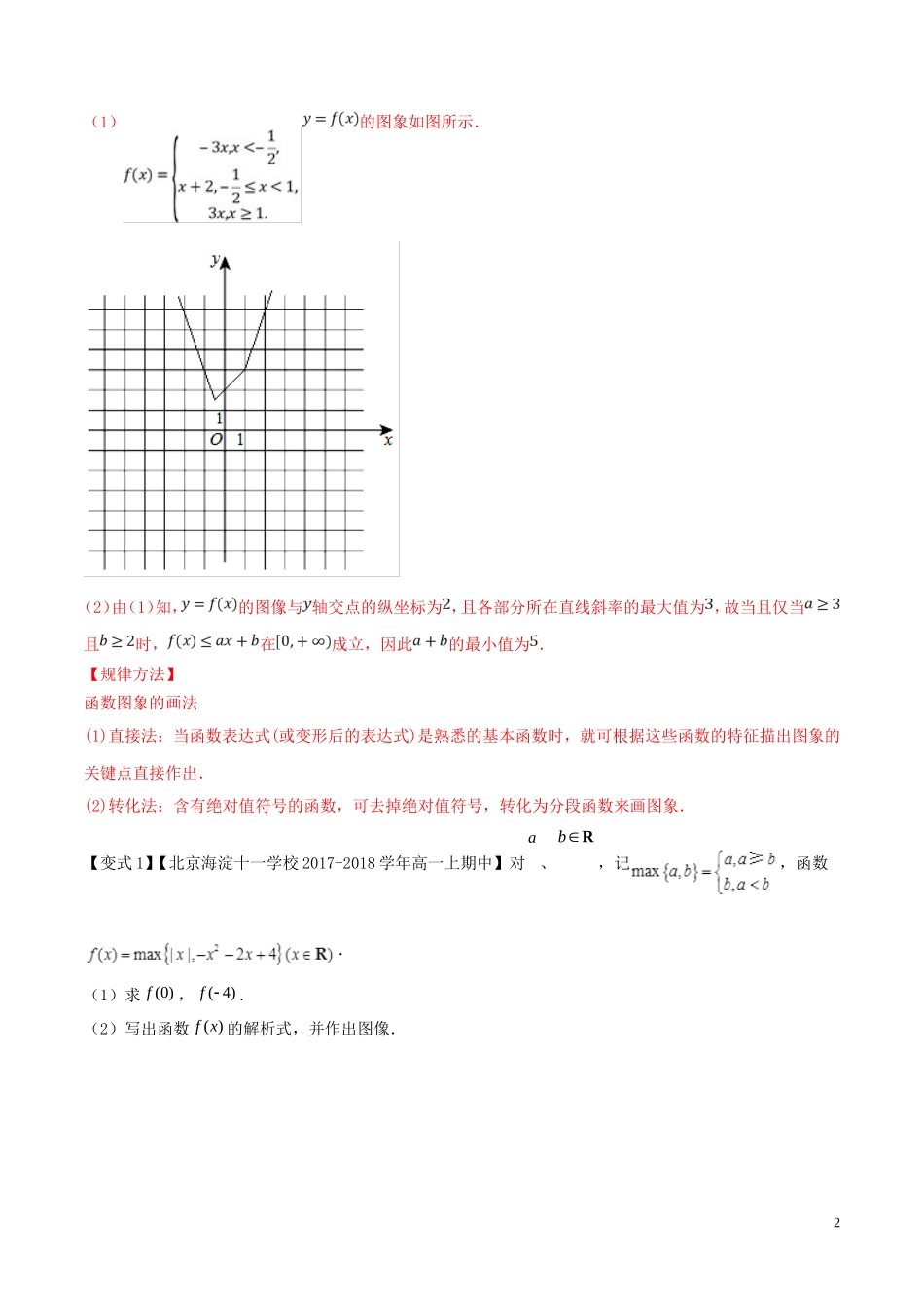 （浙江专用）高考数学一轮复习讲练测 专题2.7 函数的图象（讲）（含解析）-人教版高三全册数学试题_第2页
